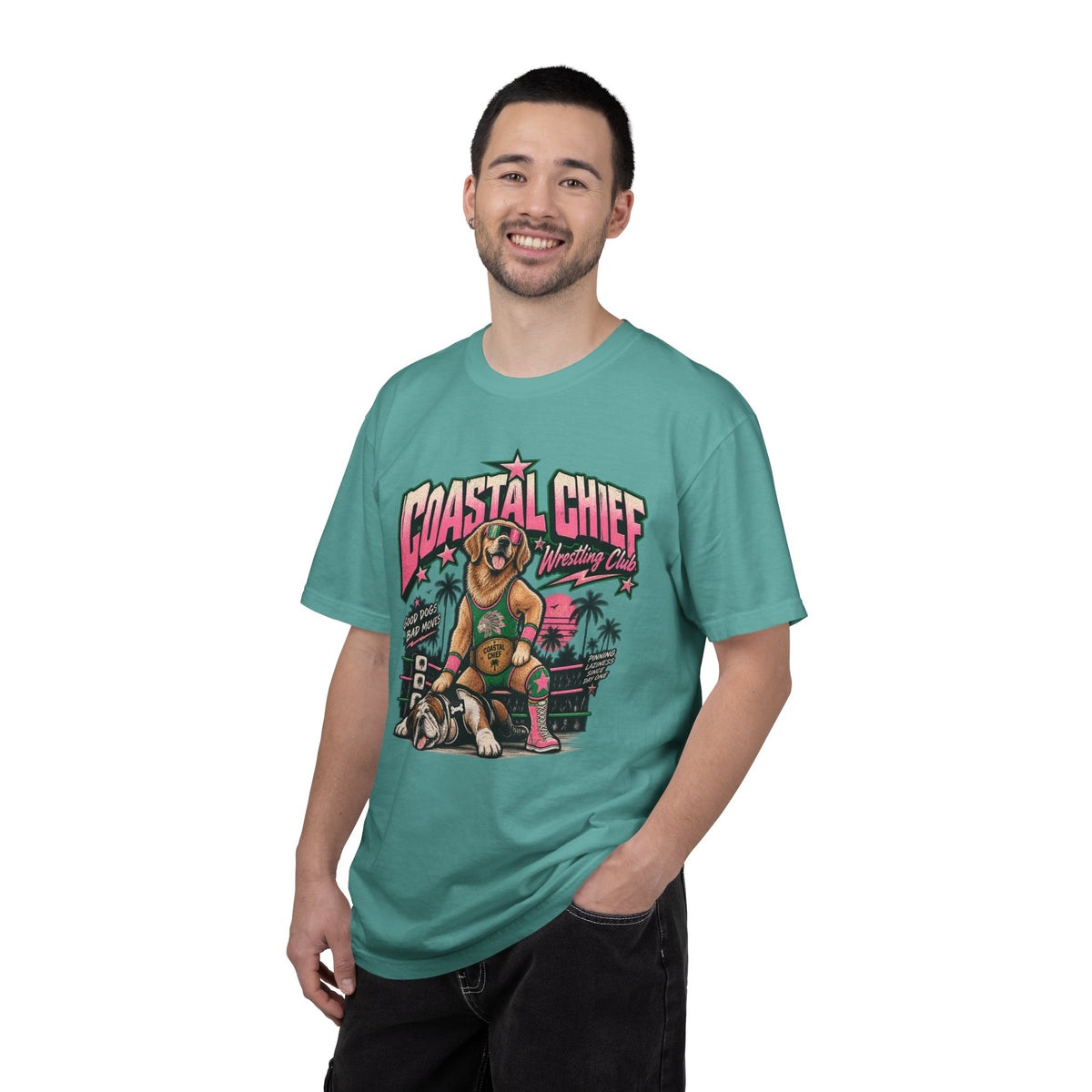 Coastal Retro Wrestling Tee