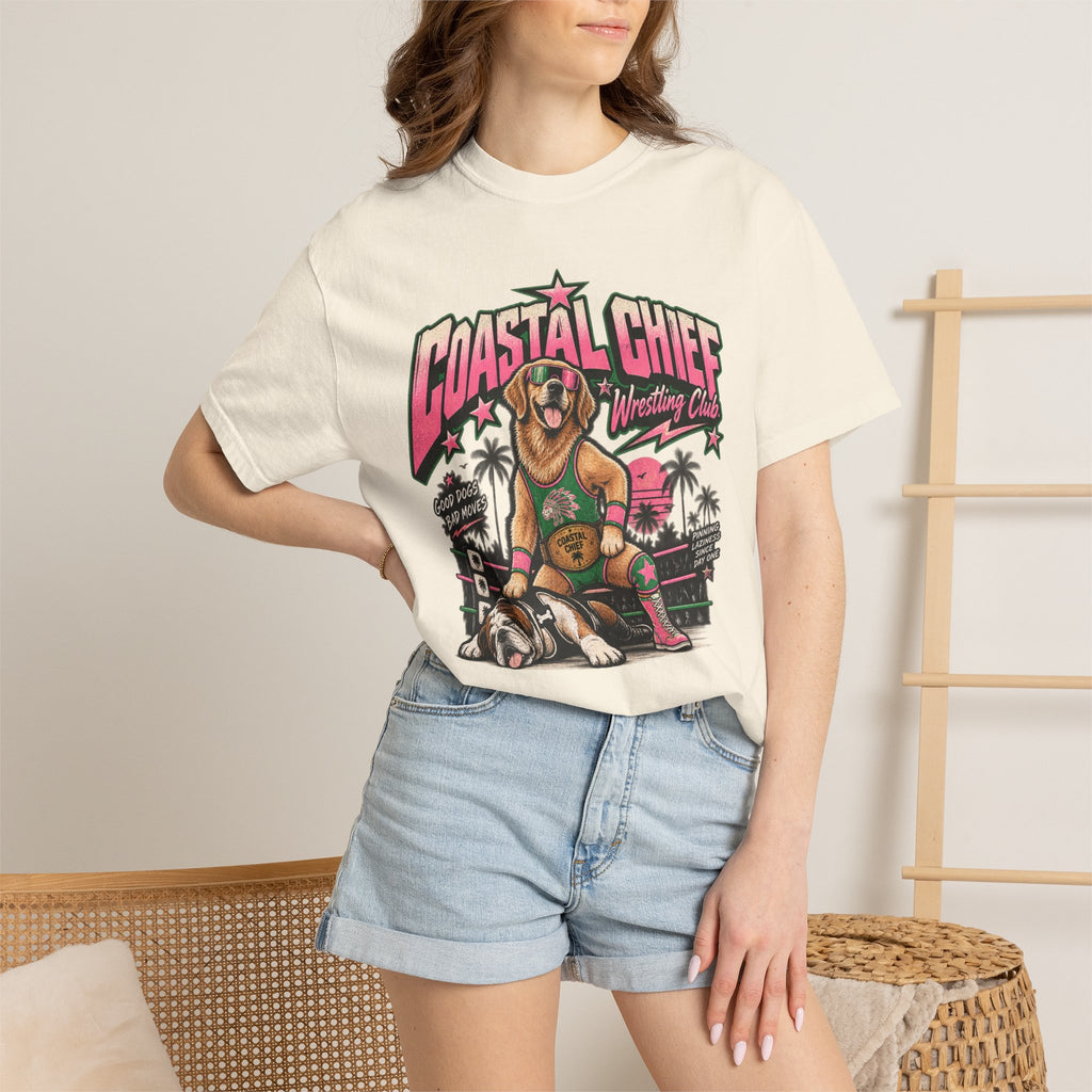 Coastal Retro Wrestling Tee