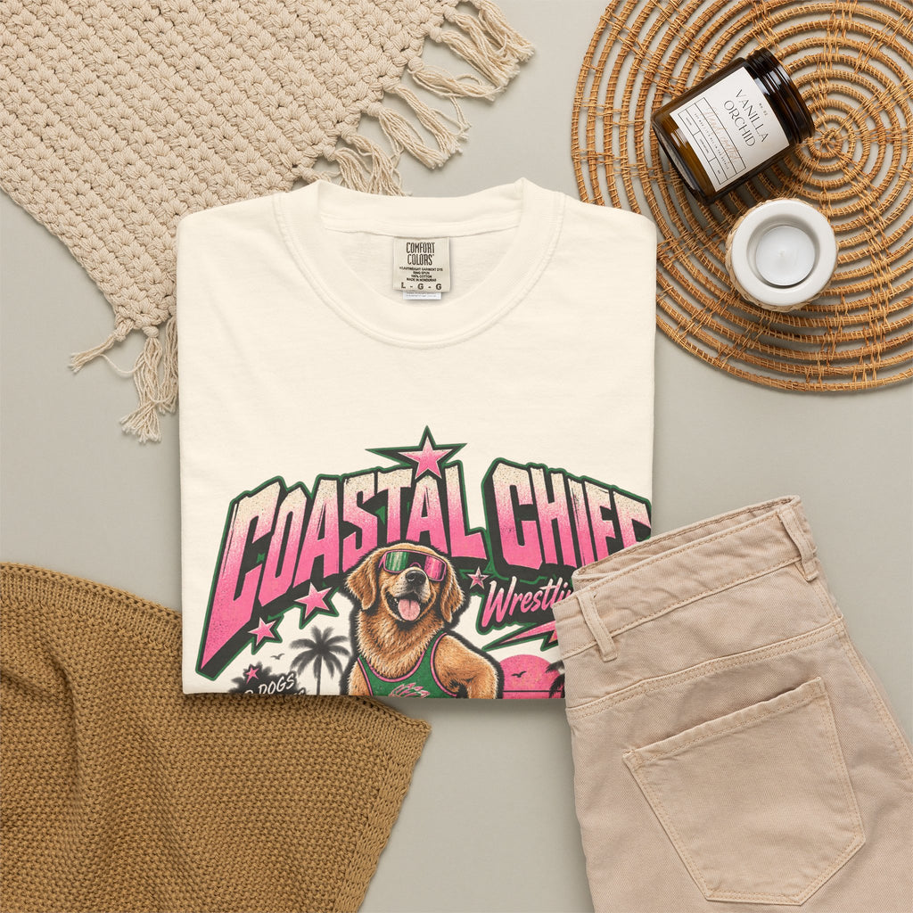 Coastal Retro Wrestling Tee