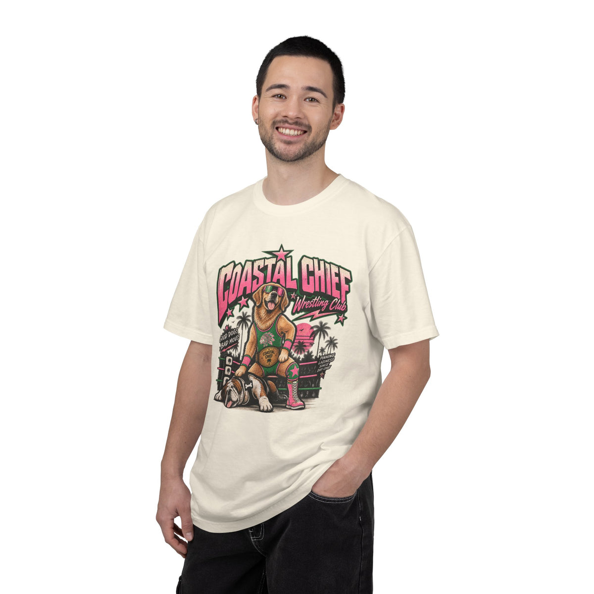 Coastal Retro Wrestling Tee