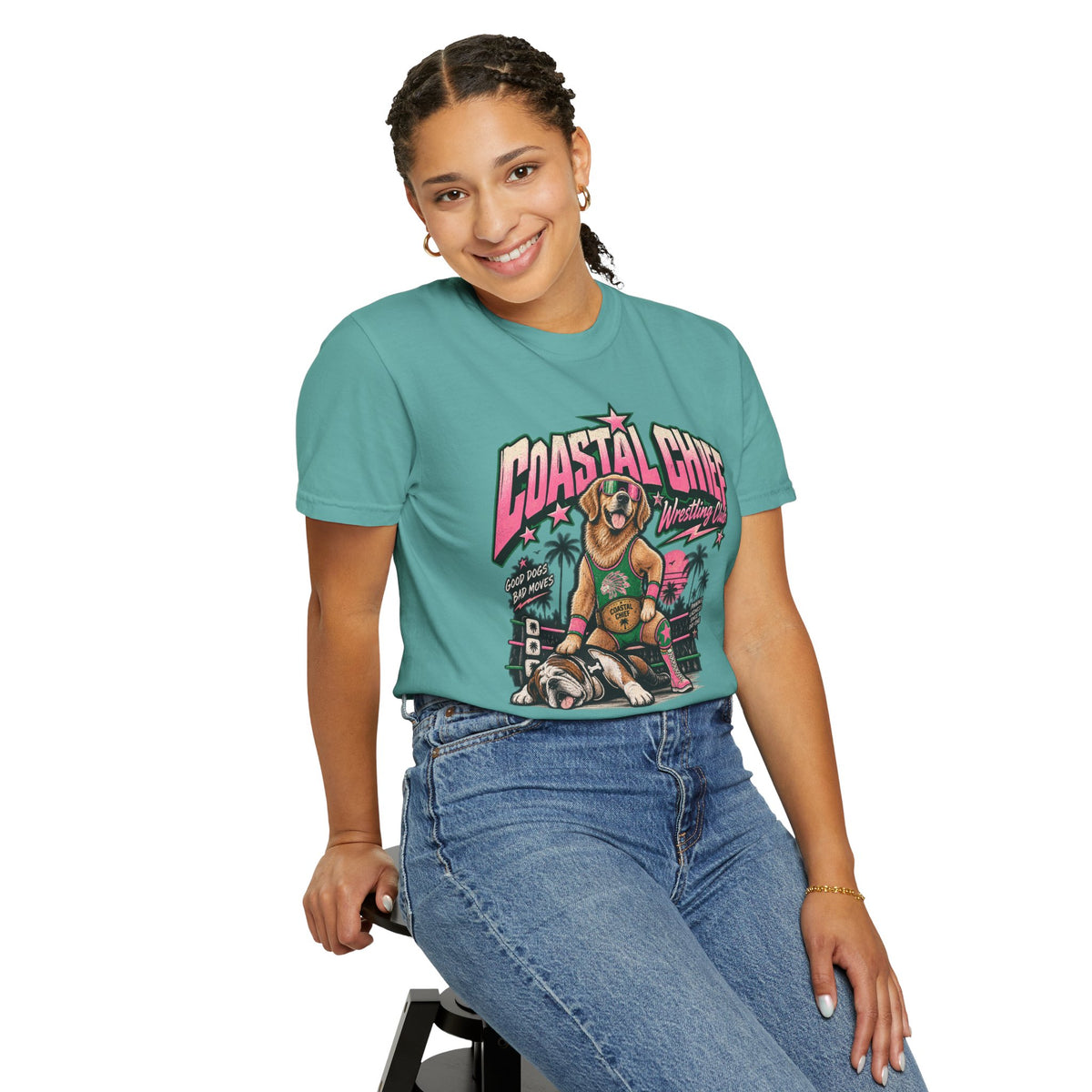 Coastal Retro Wrestling Tee
