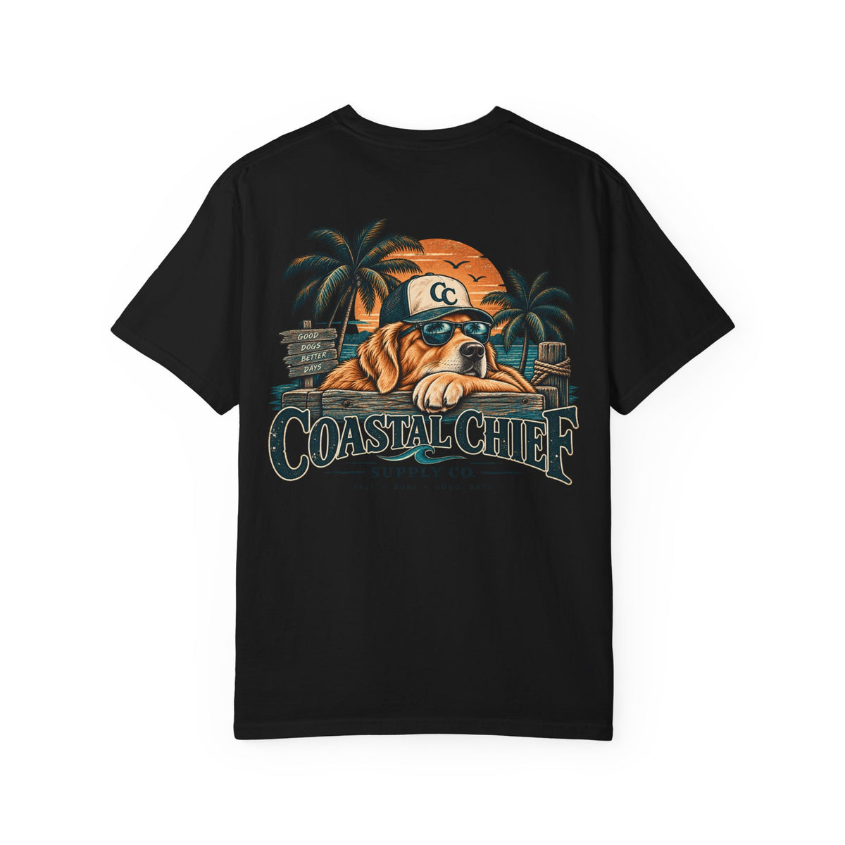 Coastal Chief Lazy Retriever Tee