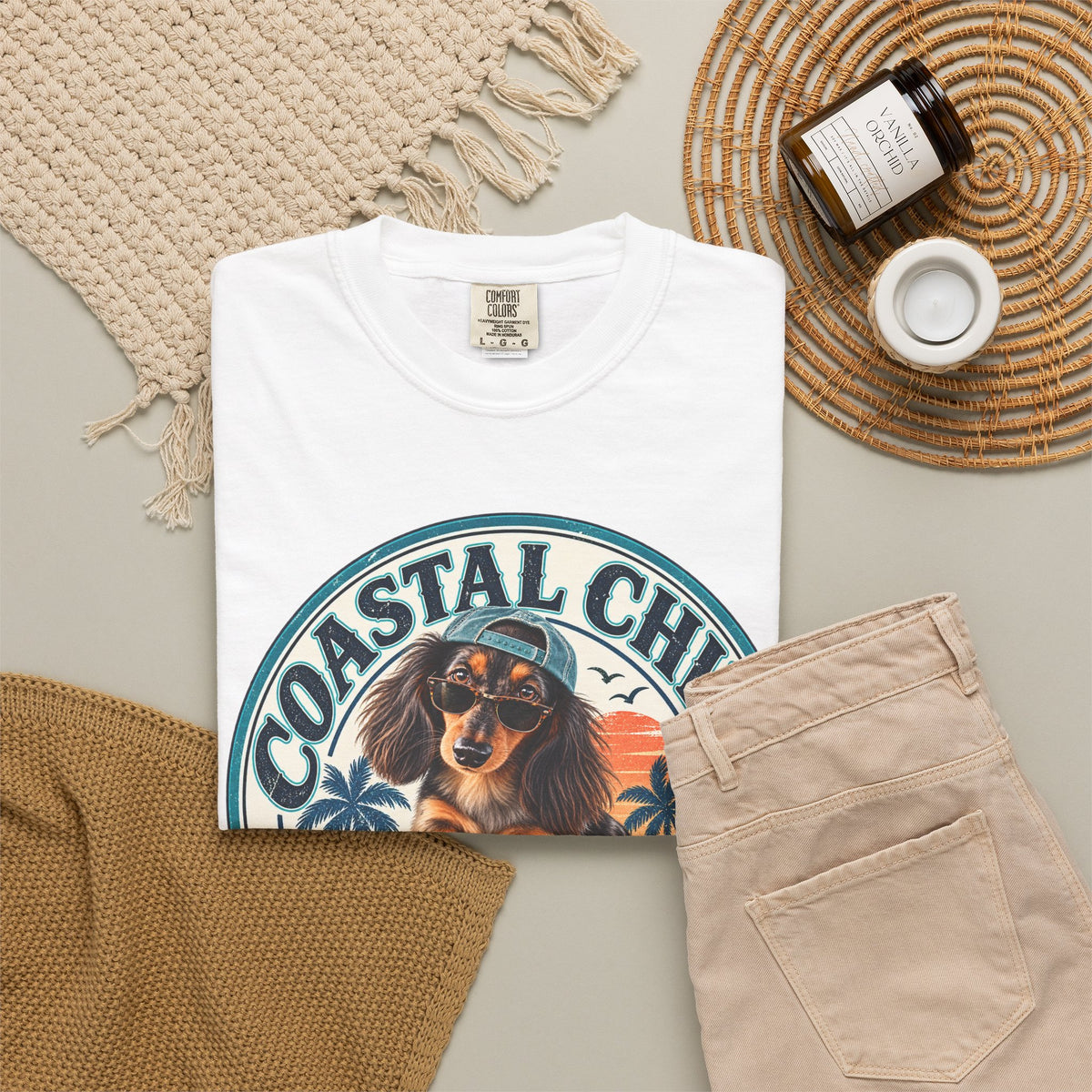 Dachshund Coastal Chief Tee