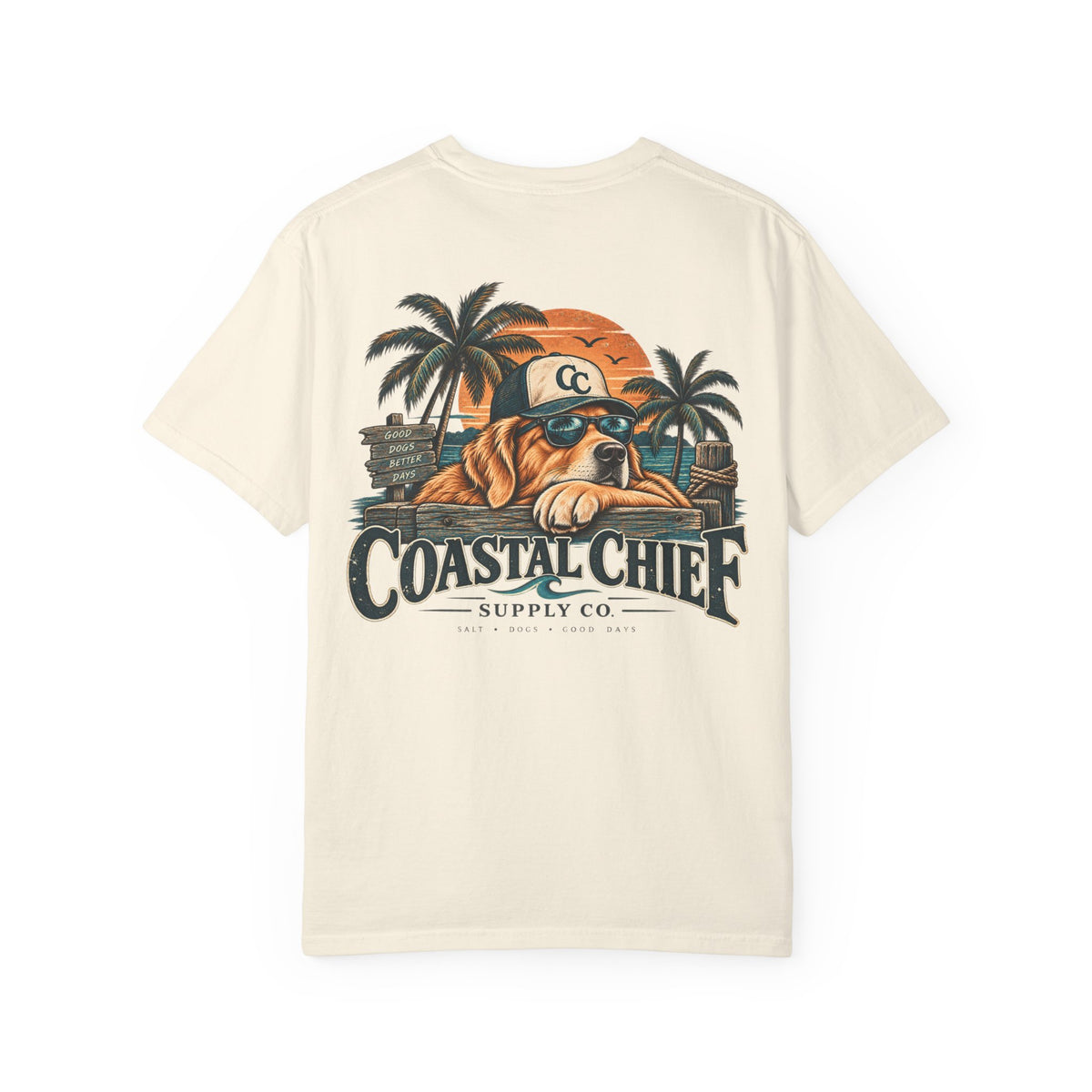 Coastal Chief Lazy Retriever Tee
