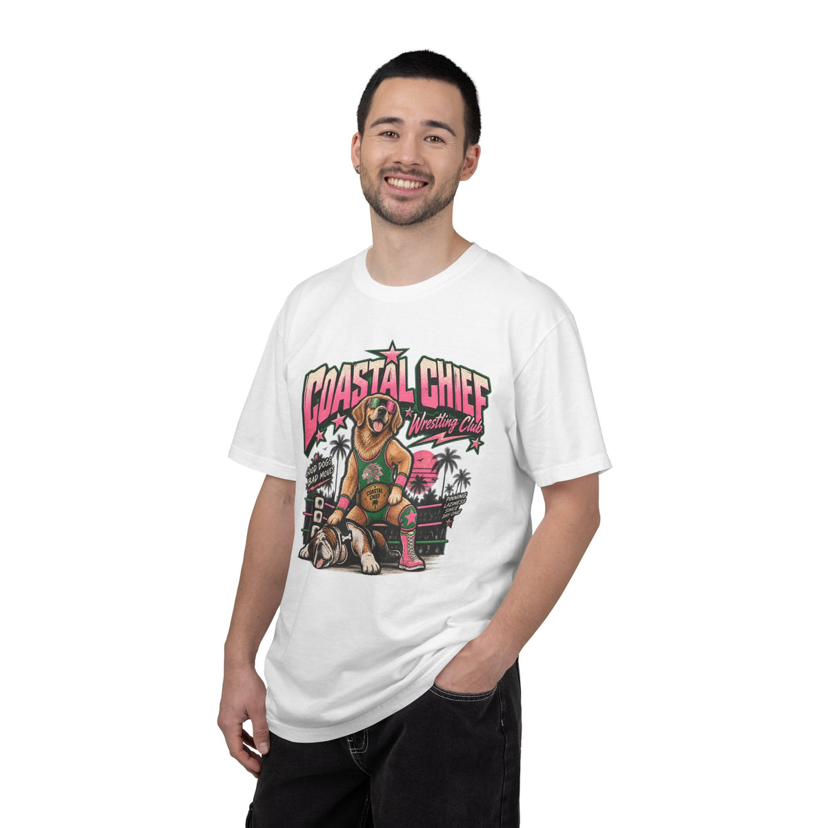 Coastal Retro Wrestling Tee
