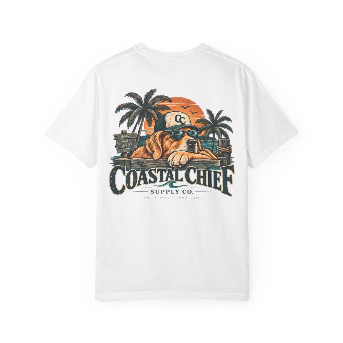 Coastal Chief Lazy Retriever Tee